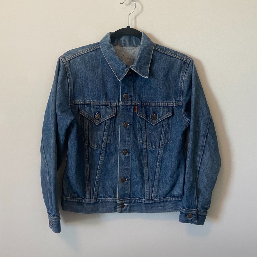 Levis Orange Tab Vintage 70s-80s Trucker Denim Jacket Size Medium